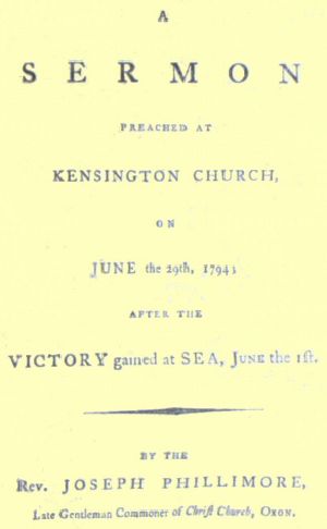 [Gutenberg 62014] • A Sermon Preached at Kensington Church, on June the 29th, 1794 / After the Victory Gained at Sea, June the 1st